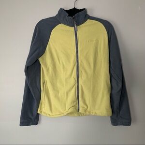 Marmot Fleece Jacket Size Medium Yellow & Gray